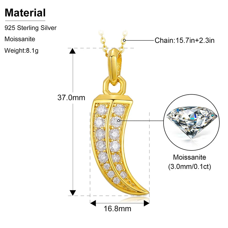 Iced Out Roman Style Claw Pendant - VVS1 Moissanite x 925 Sterling Silver, Diamonds,Moissanite,Pendant, Moissanite Jewelry