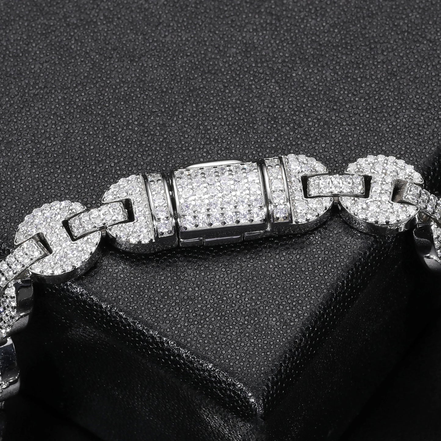 Iced out Miami Weave Bracelet - VVS1 Moissanite x 925 Sterling Silver (18K Gold Plating), bracelet,Diamonds,Moissanite, Moissanite Jewelry