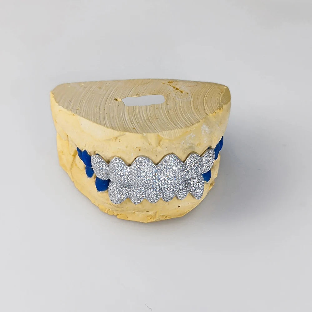 Iced Out Custom Grills made with VVS1 Moissanite and 925 Sterling Silver