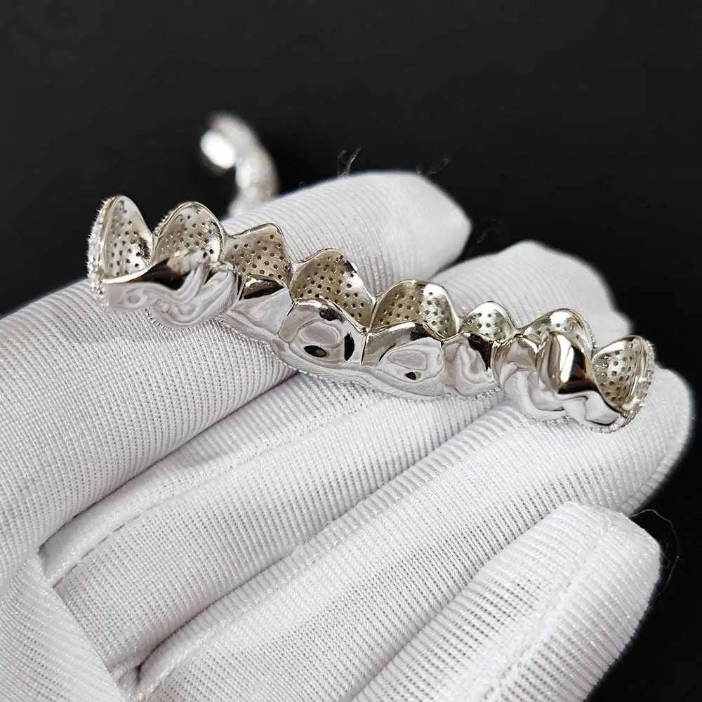 Iced Out Custom Grills made with VVS1 Moissanite and 925 Sterling Silver