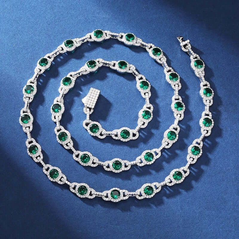 Iced Out Relic Chain 7mm - VVS1 Moissanite x 925 Sterling SIlver, chain,Diamonds,Moissanite, Moissanite Jewelry