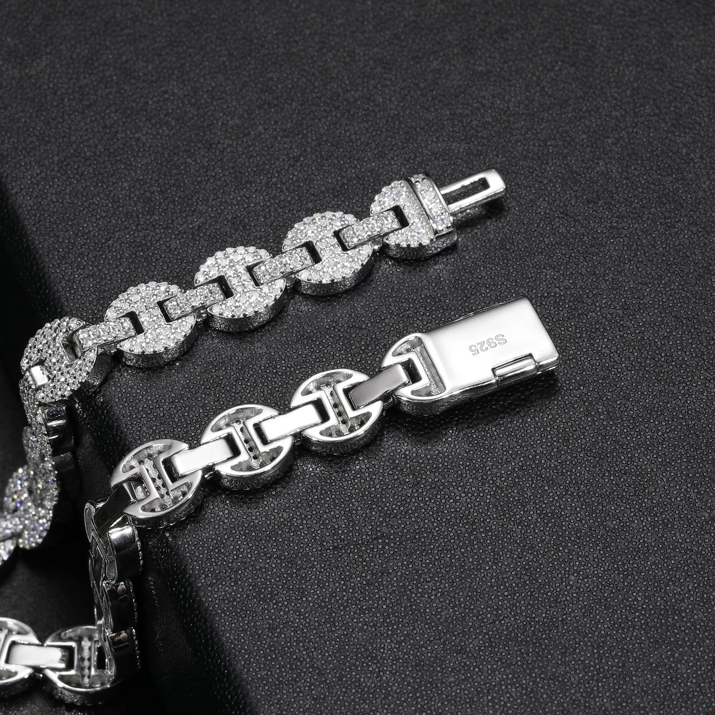 Iced out Miami Weave Bracelet - VVS1 Moissanite x 925 Sterling Silver (18K Gold Plating), bracelet,Diamonds,Moissanite, Moissanite Jewelry