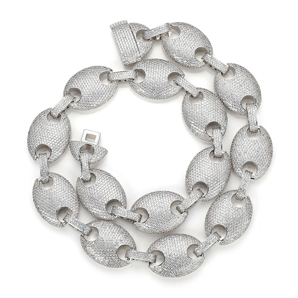 Iced Out Pig Nose Chain - CZ, chain, Moissanite Jewelry