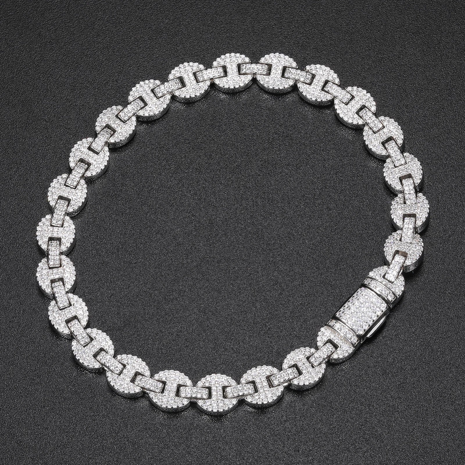 Iced out Miami Weave Chain - VVS1 Moissanite x 925 Sterling Silver, chain,Diamonds,Moissanite, Moissanite Jewelry