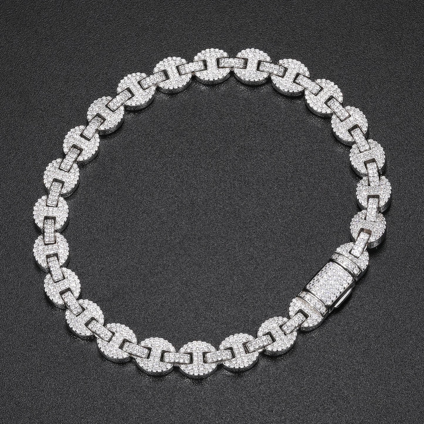 Iced out Miami Weave Bracelet - VVS1 Moissanite x 925 Sterling Silver (18K Gold Plating), bracelet,Diamonds,Moissanite, Moissanite Jewelry