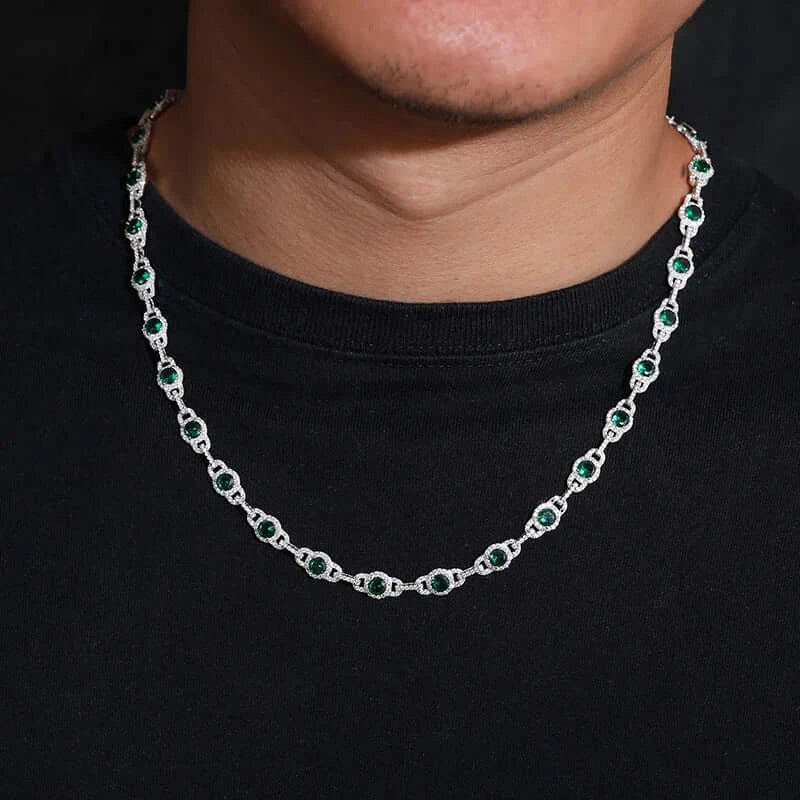 Iced Out Relic Chain 7mm - VVS1 Moissanite x 925 Sterling SIlver, chain,Diamonds,Moissanite, Moissanite Jewelry