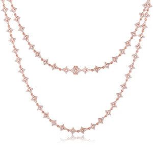 Iced Out Star Chain - VVS1 Moissanite x 925 Sterling Silver with PVD Gold Plating, chain,Diamonds,Moissanite, Moissanite Jewelry
