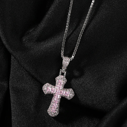 Iced Out Baguette Cross - CZ, Cubic zirconia, Moissanite Jewelry