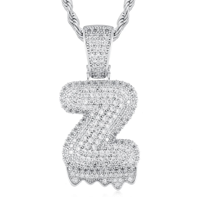 Iced Out Custom Letter Pendants - VVS1 Moissanite x 925 Sterling Silver, Diamonds,Moissanite,Pendant, Moissanite Jewelry