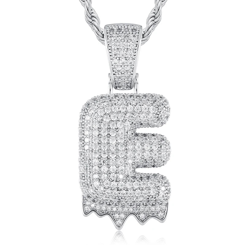 Iced Out Custom Letter Pendants - VVS1 Moissanite x 925 Sterling Silver, Diamonds,Moissanite,Pendant, Moissanite Jewelry