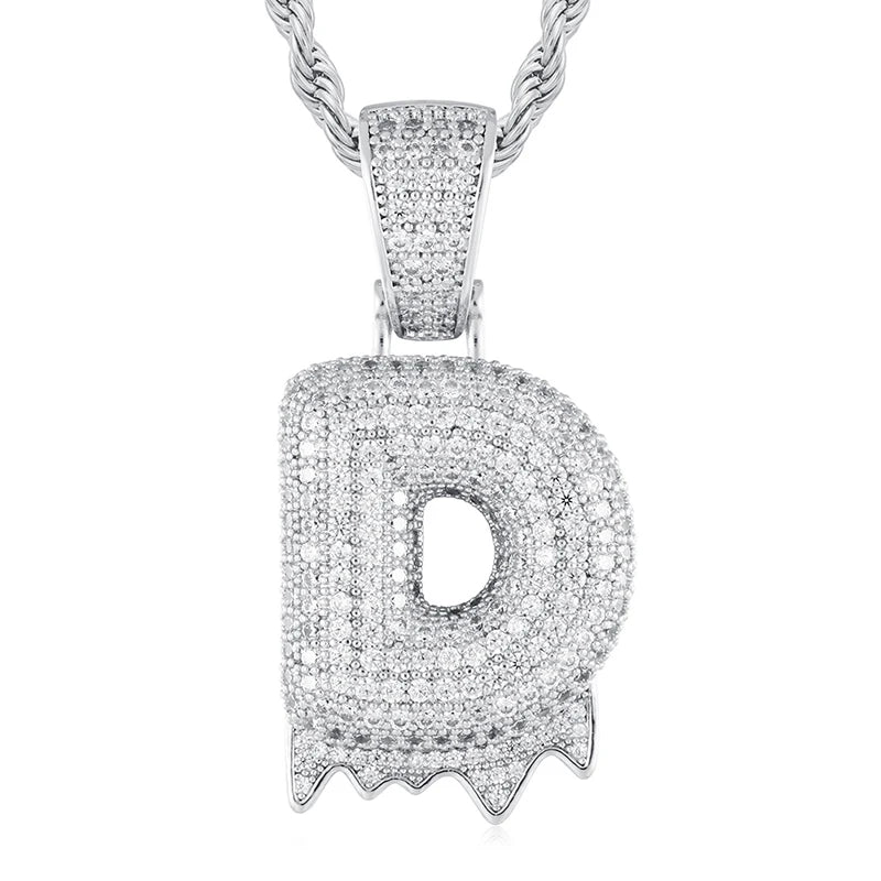 Iced Out Custom Letter Pendants - VVS1 Moissanite x 925 Sterling Silver, Diamonds,Moissanite,Pendant, Moissanite Jewelry